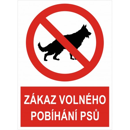 cedule zakaz volneho pobihani psu 1