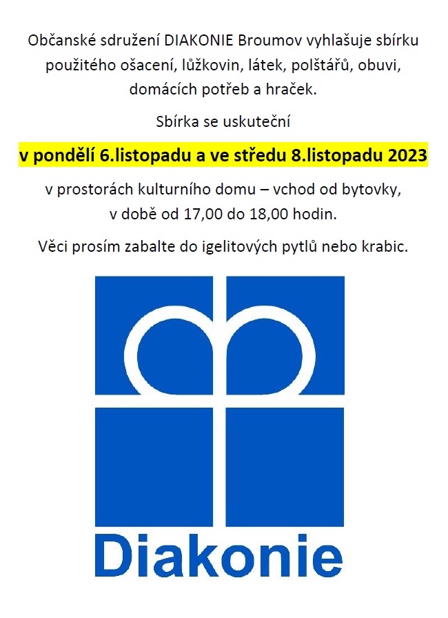 Diakonie listopad 2023