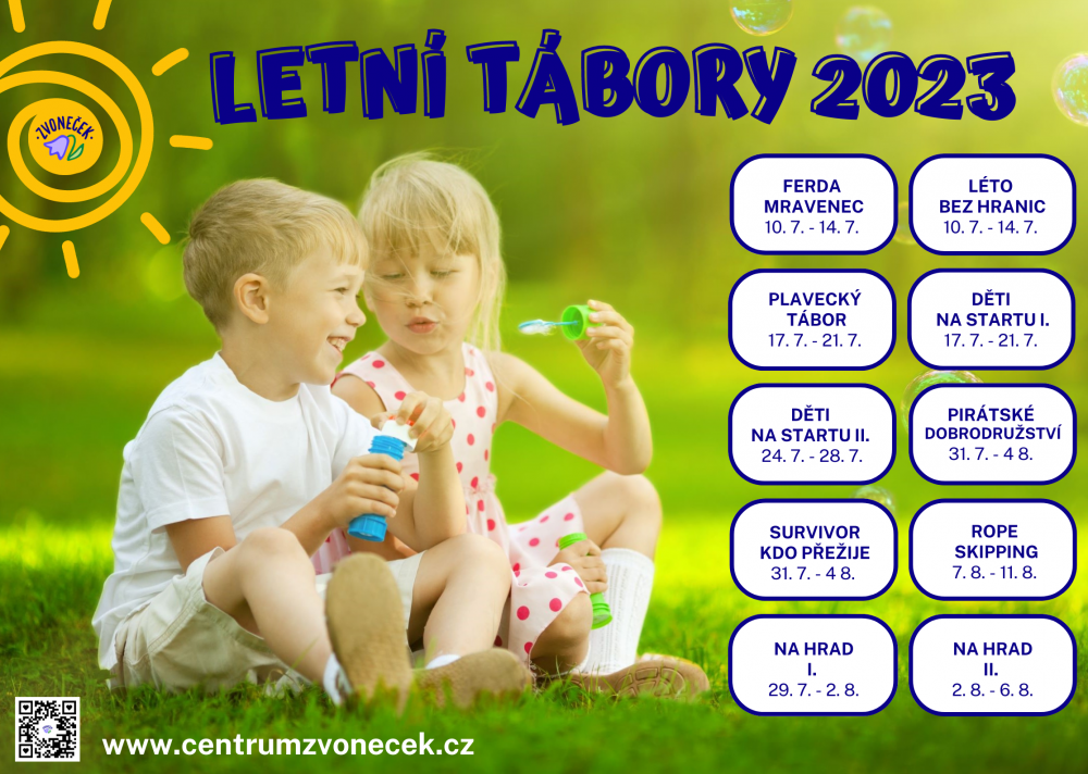 Letní tábory 2023 plakát