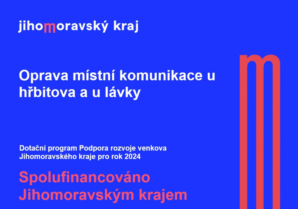 Oprava místní komunikace u hřbitova a u lávky publicita