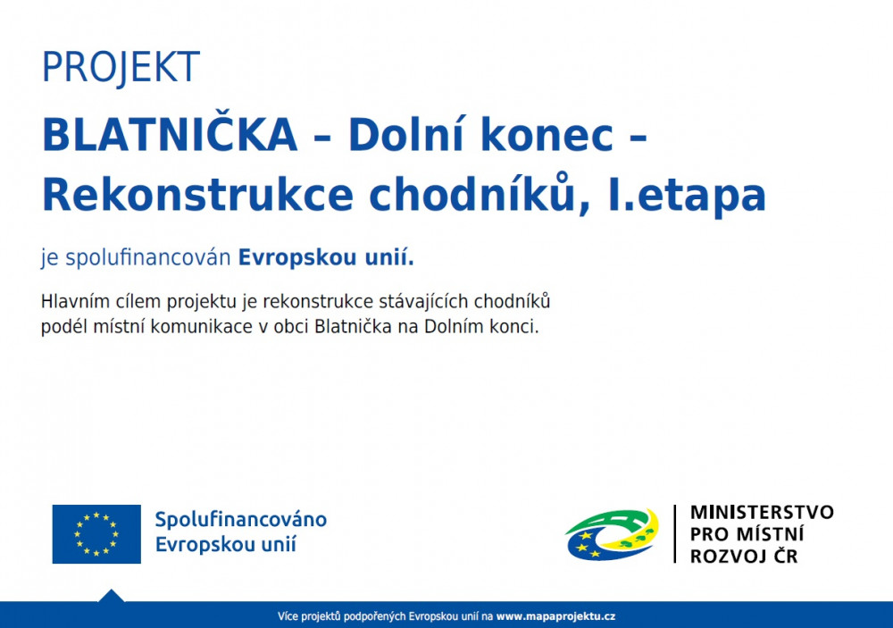 Publicita chodníky dolní konec